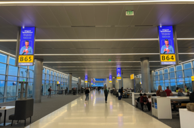 people in an airport terminal