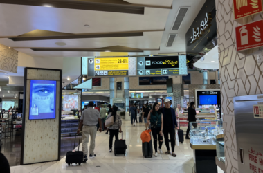 people in a large airport