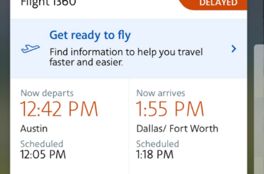 a screenshot of a flight schedule