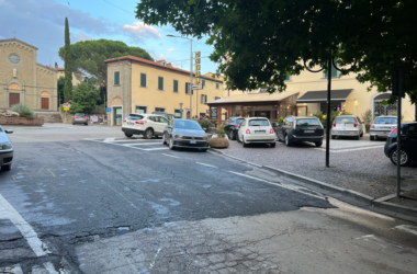 a street with cars parked on it