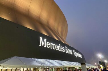 a large building with a large awning