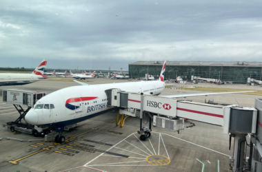 an airplane at an airport