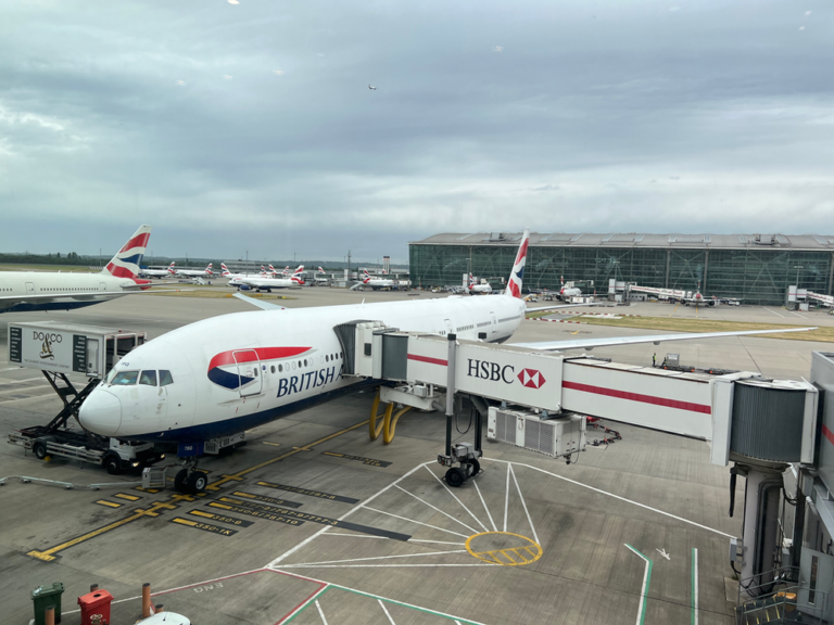 an airplane at an airport