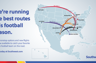 Southwest's 2024 College Football Route Map