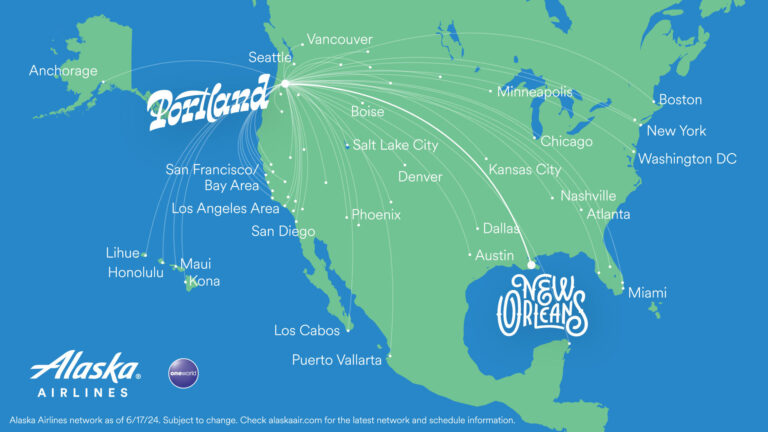 Alaska Airlines Launching Portland to New Orleans Route