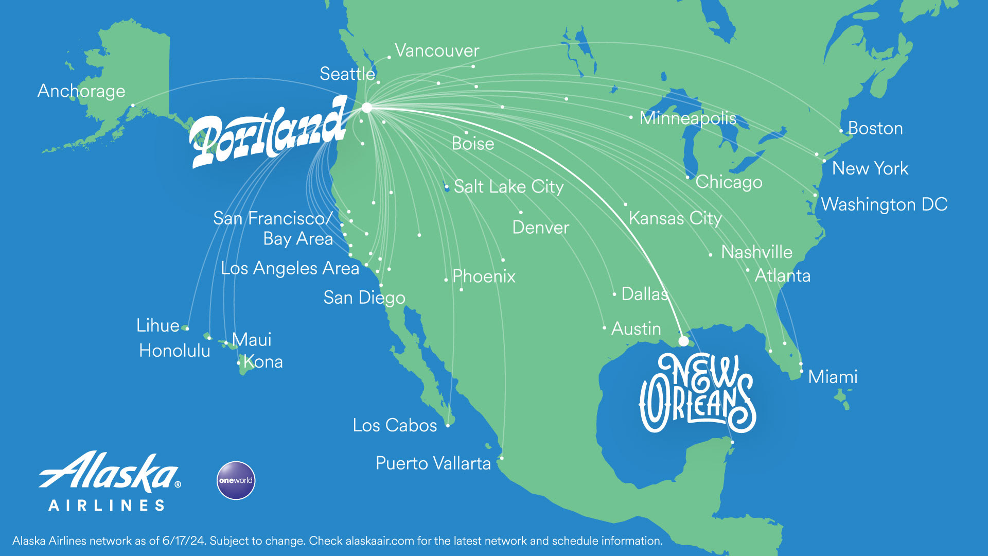 Alaska Launching Portland to New Orleans Flights - ATX Jetsetter