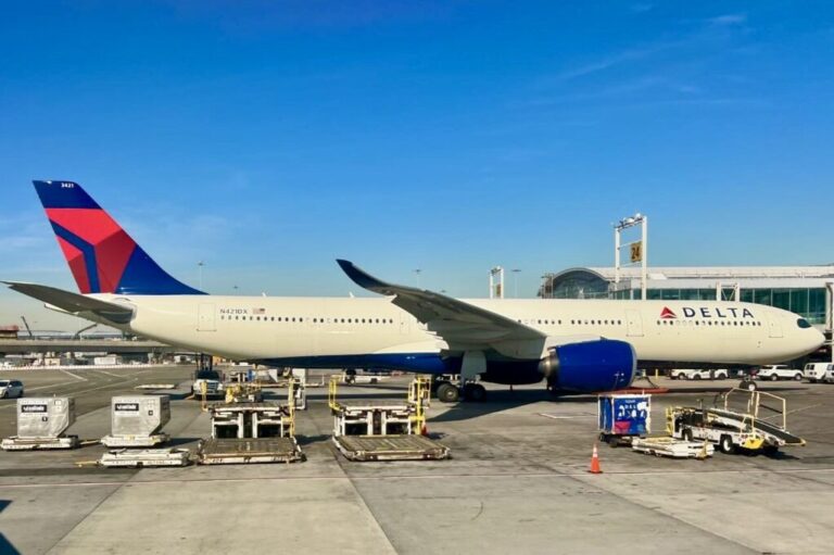 a plane parked on a tarmac