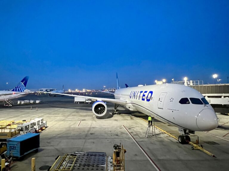 a plane on the runway