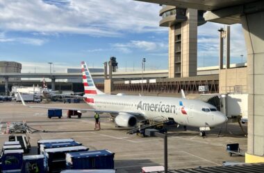 an airplane at an airport