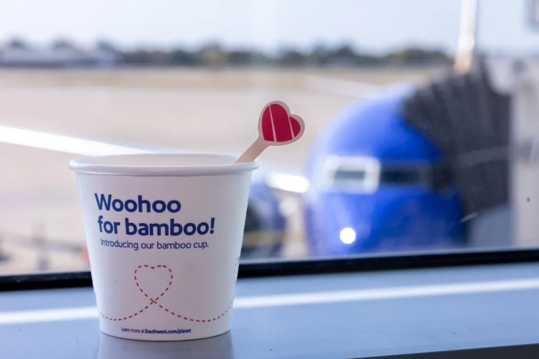 Southwest Airlines is swapping out cups, stir sticks, and napkins onboard in an effort to reduce single-use plastic waste.