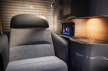 British Airways as unveiled a first look at the carrier's new First Class seat which is expected to take to the skies in 2026.