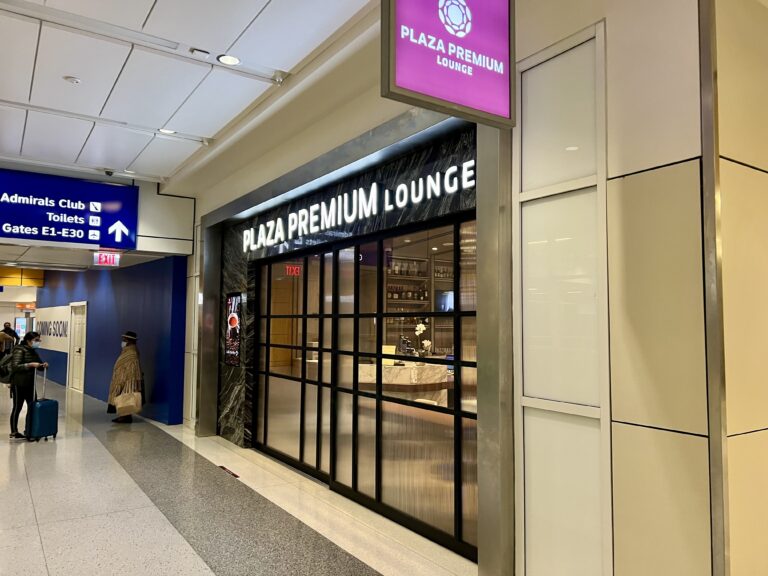 The Plaza Premium Lounge in Terminal E at DFW Airport can be worth a visit, depending on the time of day, but don't go out of your way to stop by.