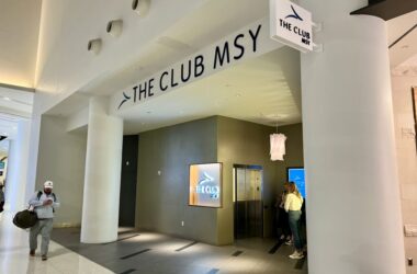 The Club MSY at New Orleans Louis Armstrong International Airport is a nice lounge space though it can get crowded at times due to its size.