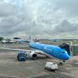 A KLM Boeing 737 flying between Oslo and Amsterdam veered off the runway after declaring an emergency and diverting to Sandefjord Airport.