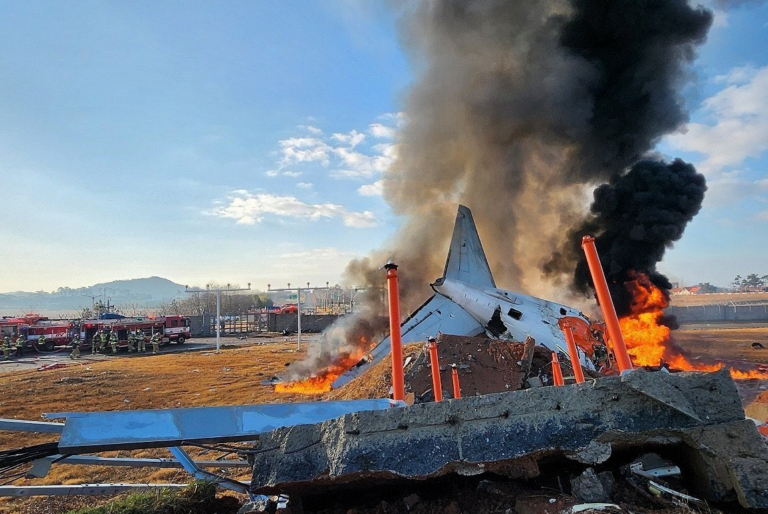 Jeju Air Flight 2216 has crashed while landing at Muan International Airport in South Korea after a flight from Bangkok.