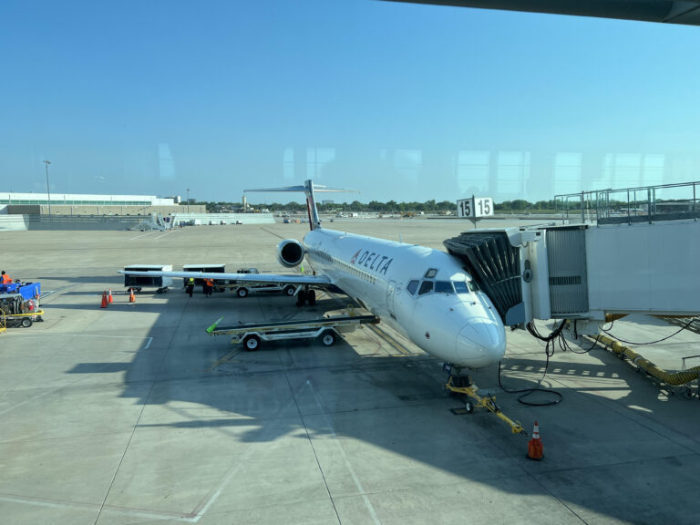 an airplane at an airport