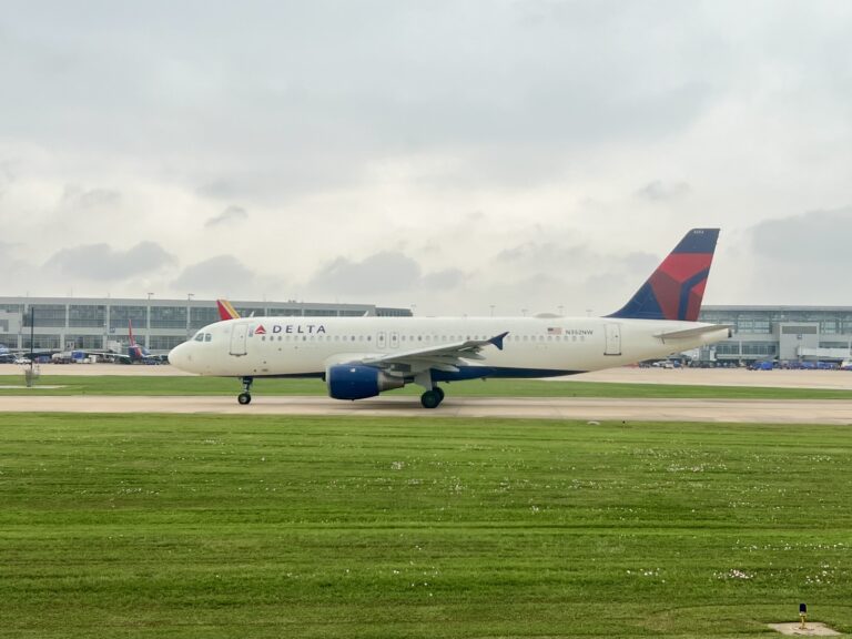 a plane on the runway