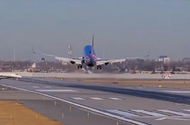 a plane taking off from a runway