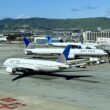 airplanes on a runway