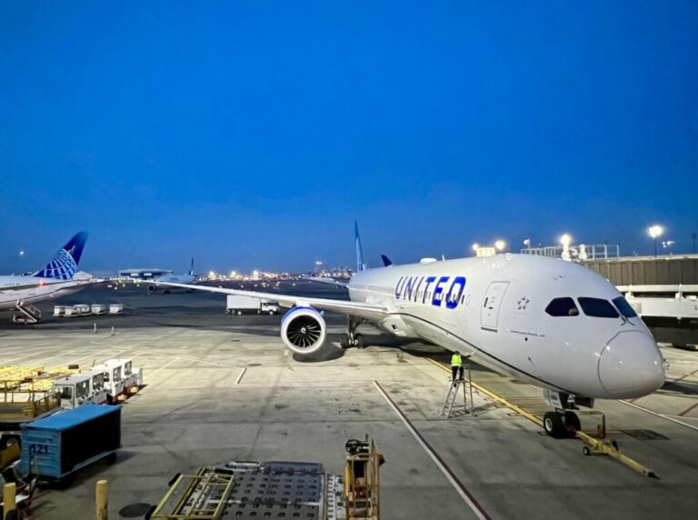 A group of United Airlines flight attendants crashed the carrier's new Polaris Business Class reveal to protest contract talks.