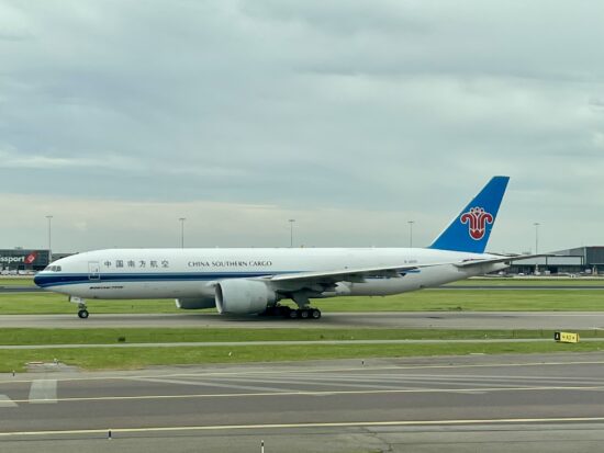 a plane on the runway