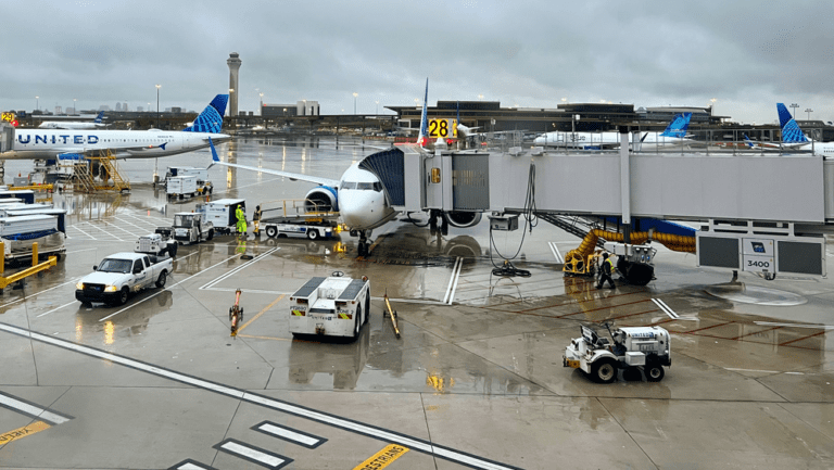 an airplane at an airport