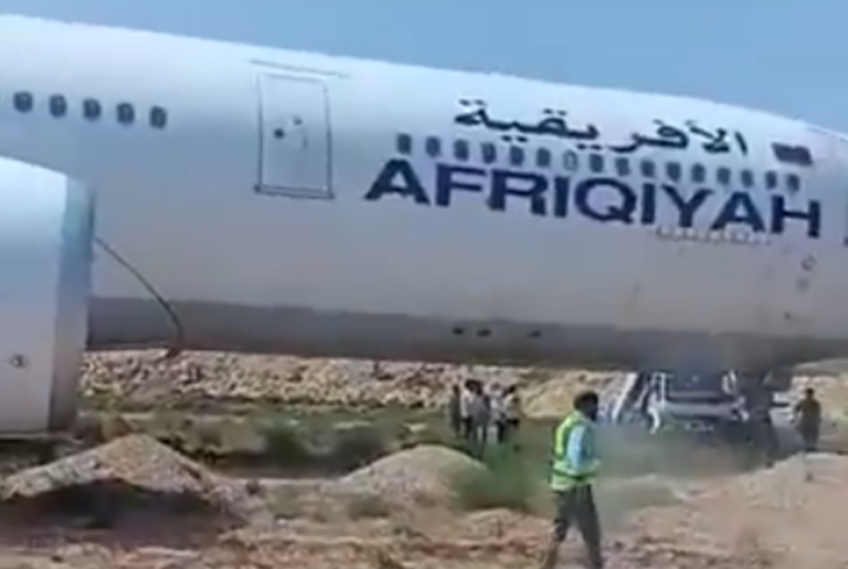 An Afriqiyah Airways Airbus A330 veered off of the runway at Al Abraq International Airport while preparing for a flight to Jeddah.