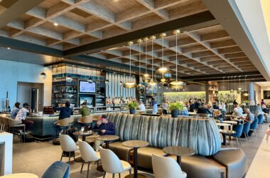 The all new Delta Sky Club in Concourse D at Hartsfield Jackson Atlanta International Airport (ATL) is a beautiful space to spend a layover.
