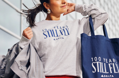 Delta Air Lines is celebrating its 100th anniversary with a new 'Still Fly' apparel collection on the carrier's online shop.