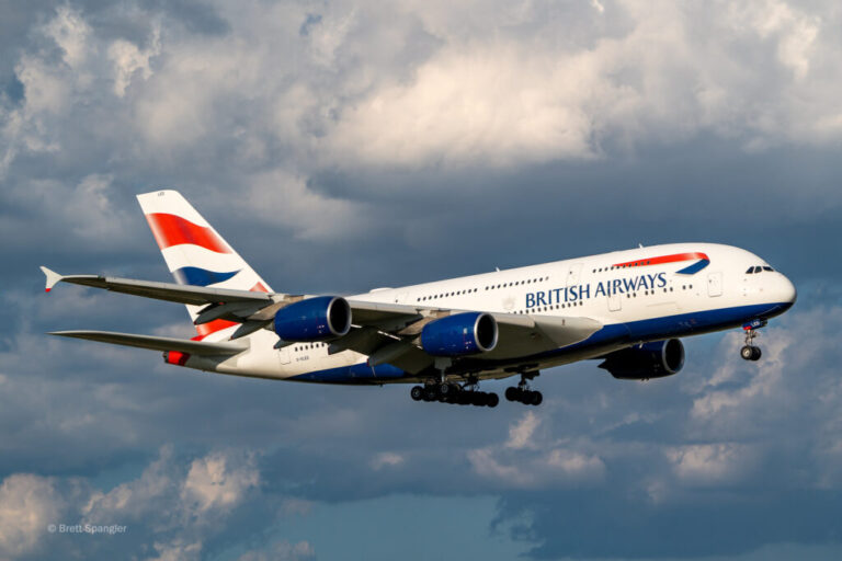 British Airways A380 Landing