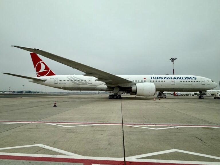 a large airplane on a runway