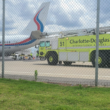 A charter flight carrying members of various NASCAR race teams was forced to abort takeoff after an engine issue while departing Charlotte.