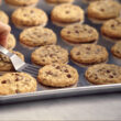 a cookie tray with cookies on it