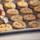 a cookie tray with cookies on it