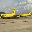 Spirit Airlines aircraft at New Orleans International Airport