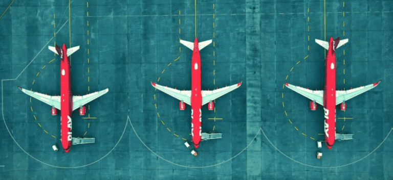 an airplane on a runway