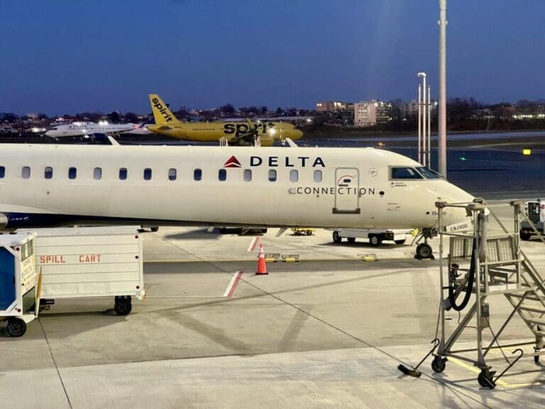 a plane on the runway