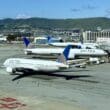 airplanes on a runway