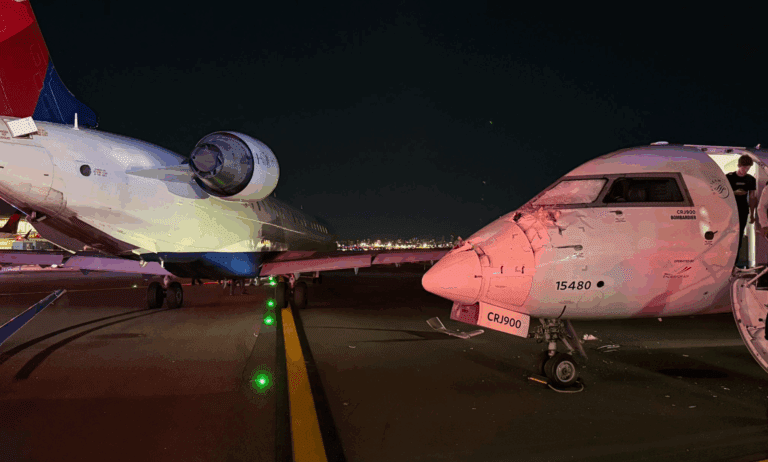 Two Delta Bombardier CRJ-900 regional jets operated by Endeavor Air, collided at New York's LaGuardia Airport on October 1, 2025.