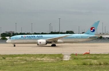 a large airplane on a runway