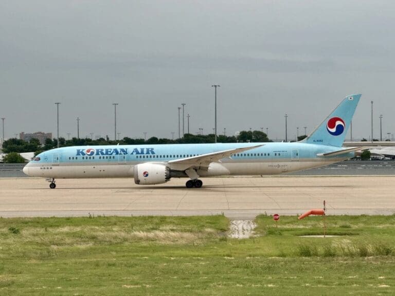 a large airplane on a runway