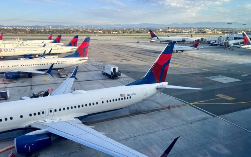 Delta Airplanes Parked at LAX