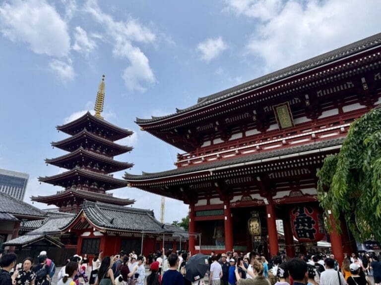 a group of people outside a building