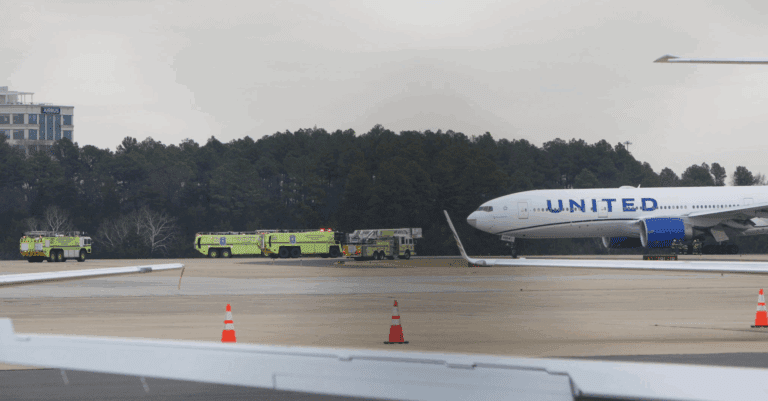 United Washington Dulles Fire