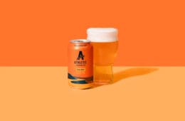 a can and a glass of beer